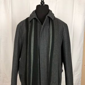 Calvin Klein Men's Wool Scarf Coat